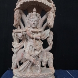 インド 「聖クリシュナ」 神像 仏像 彫刻 大理石 インテリア