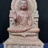 インド 「仏陀座像」 神像 仏像 彫刻 大理石 インテリア