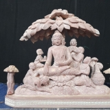 インド 「菩提樹」 神像 仏像 彫刻 大理石 インテリア