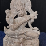 インド 「シタール」 神像 仏像 彫刻 大理石 インテリア